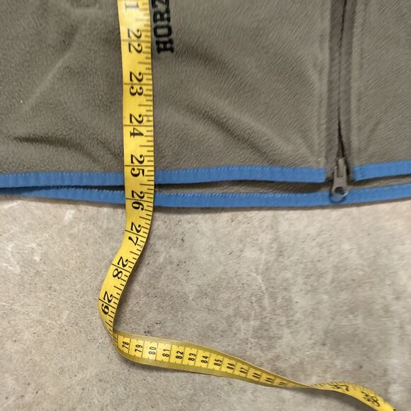 Horze Equestrian Fleece Jacket Womens Size 16 Full‎ Zip Pockets Brown Blue Trim - Picture 7 of 12
